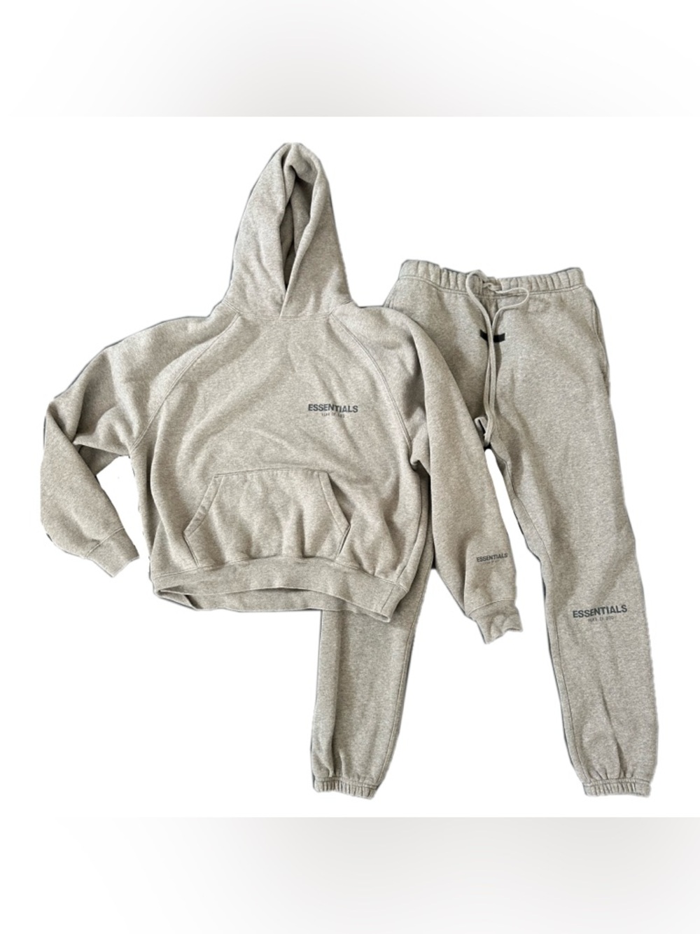 Fear of God Essentials Heather Gray Hoodie & Sweatpants Set